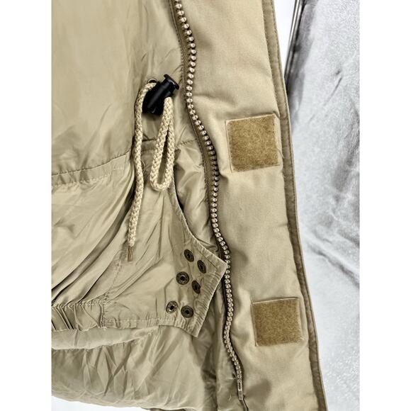 Vintage 90s CABELA'S Premier Northern GOOSE DOWN XL Tan Parka HUNTING hooded - Picture 11 of 16